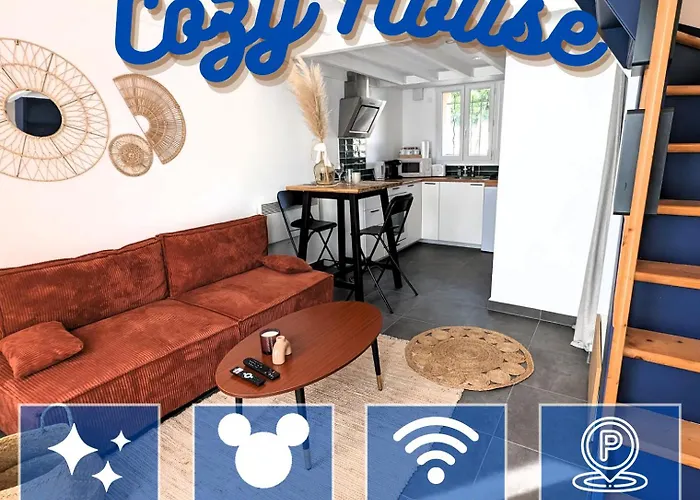 Cozy House - 15 Min Disneyland - 2 Parkings - Fibre